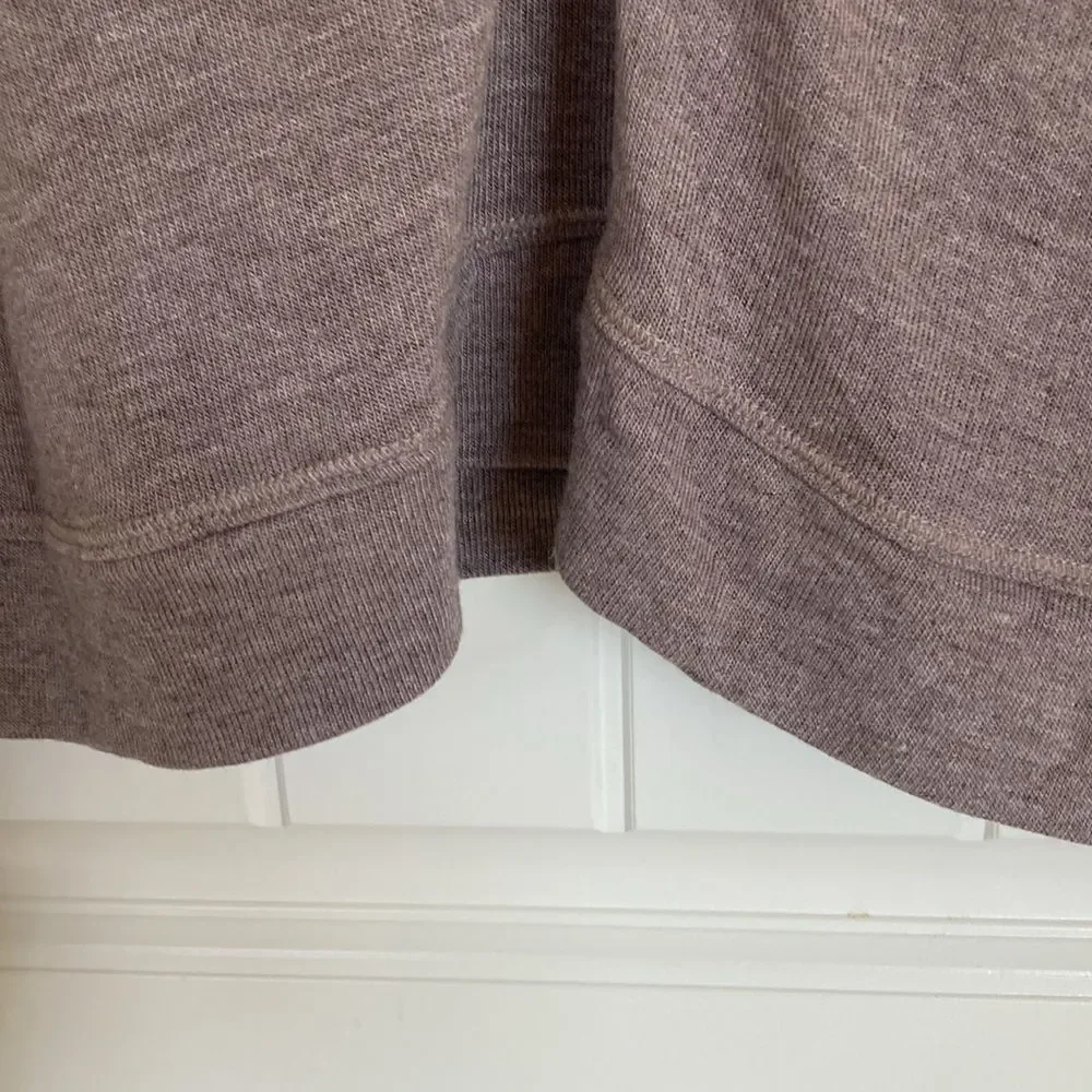fab'rik Womens Pullover V Neck Long‎ Sleeve Taupe Shirt Size S Crop Boxy - Picture 5 of 10